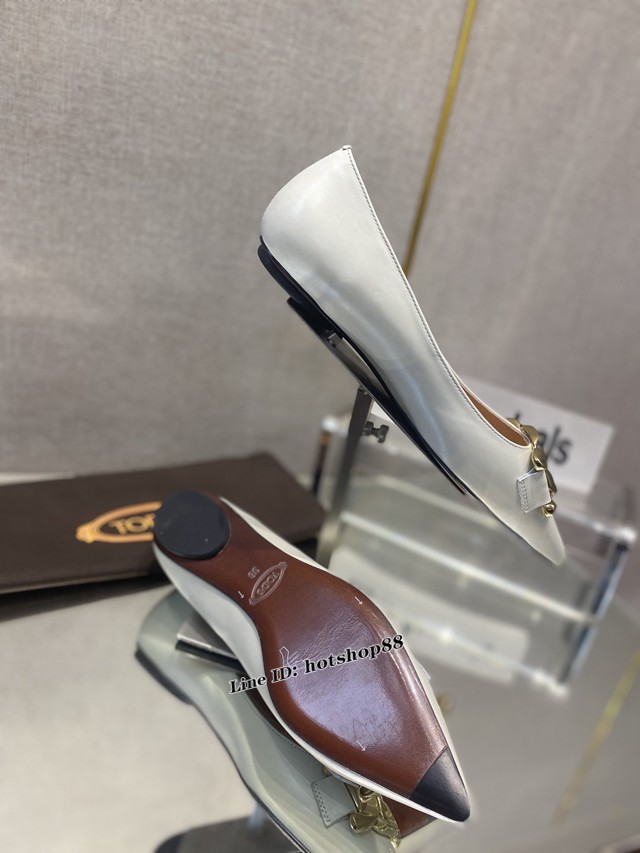 Tod‘s2022年最新款單鞋女士尖頭皮鞋 Tods這款芭蕾舞平底鞋 dx2476